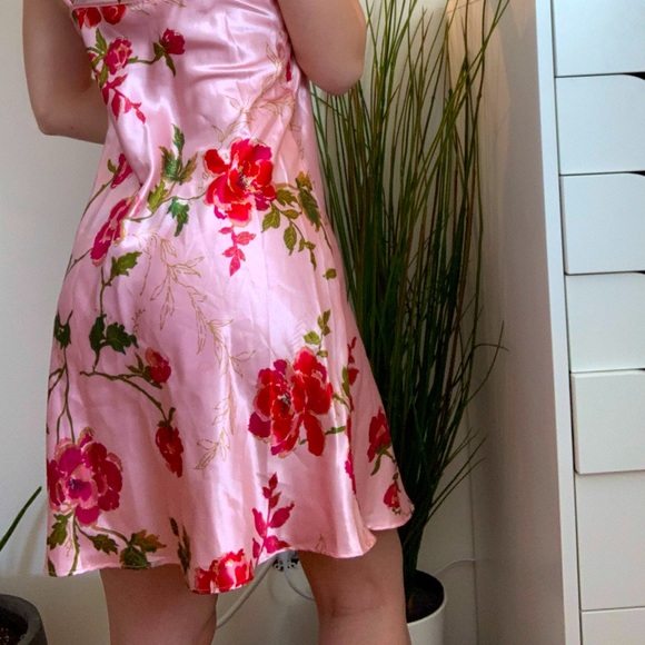 Floral Satin Slip Dress - Picture 2 of 2